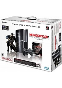 Console Playstation 3 / PS3 80 GB Fat Retrocompatible PS2 4 Ports USB - Metal Gear Solid 4 Pack